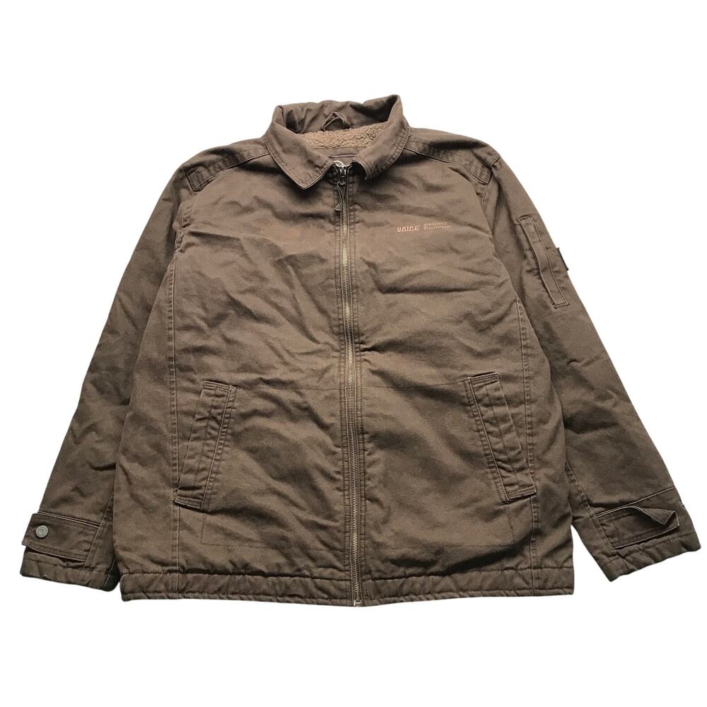 Stormtech Performance Workwear Duck Canvas Chore Coat Trucker Jacket Men L Brown